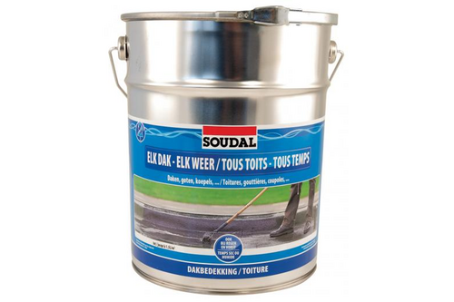 Soudal elk dak elk weer 10 liter, zwart, blik