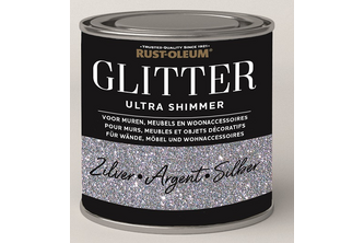 Rust-Oleum Glitterverf Ultra Glitter Shimmer 250 ML, Zilver, Blik
