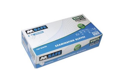 M-safe 4060 disposable vinyl handschoen naturel, extra large (10)