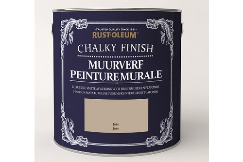 Rust-oleum chalky finish muurverf muren & plafond 2,5 liter, jute, blik