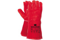 Majestic lashandschoen van rood splitleder 35 cm, extra large (10)