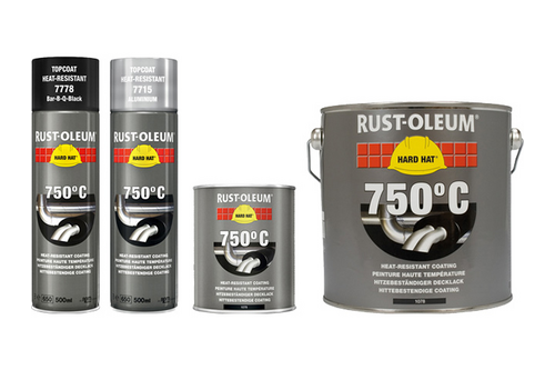 Rust-oleum hittebestendige coating 2,5 liter, aluminium, blik
