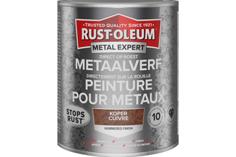 RUST-OLEUM Metal Expert Metaalverf Direct op roest hamerslag 750 ML, Koper