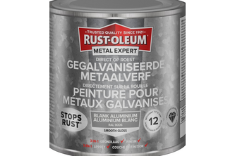 RUST-OLEUM Metal Expert Gegalvaniseerde metaalverf 250 ML, Blank aluminium – RAL 9006