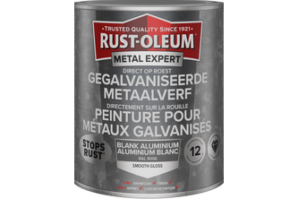 RUST-OLEUM Metal Expert Gegalvaniseerde metaalverf 750 ML, Blank aluminium – RAL 9006