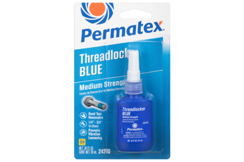 Permatex medium strength threadlocker blue 10 ml, blauw