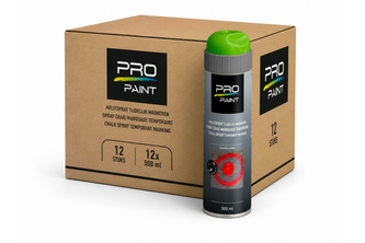PRO-Paint Krijtspray (Tijdelijke markering) 12 stuks, 500 ML, Groen