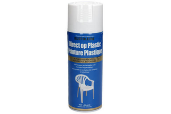 Rust-Oleum Direct op Plastic spuitverf 400 ML, Wit, Spuitbus