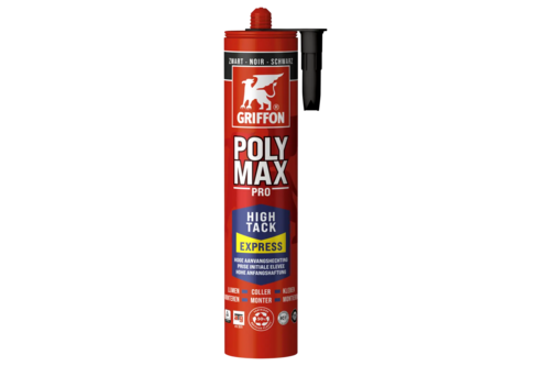 Griffon polymax hightack express 1 stuk, 435 gr, zwart, koker