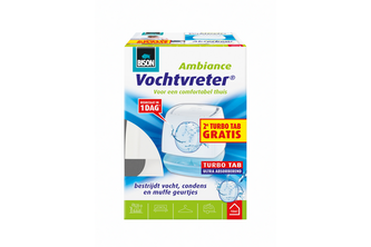 Bison Vochtvreter Ambiance Apparaat 100 gr + 100 gr wit
