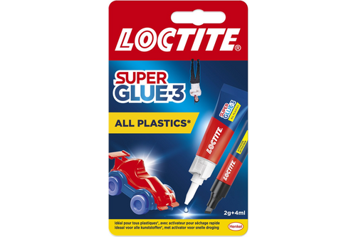 Loctite secondelijm all plastics 2 g + 4 ml