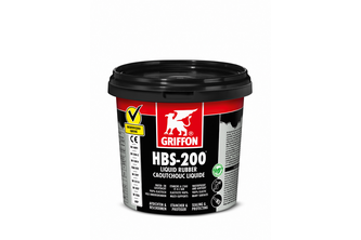 Griffon HBS-200 Liquid Rubber 1 liter, Zwart, Pot