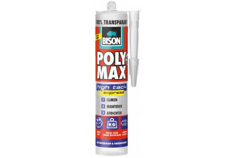 Bison PolyMax High Tack Express Transparant 300 GR, Transparant
