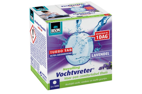 Bison vochtvreter ambiance tab 2x 100 gr, lavendel