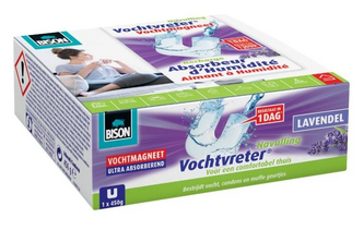 Bison Vochtvreter Ambiance Vochtmagneet 1x 450 gram vouwdoos - lavendel