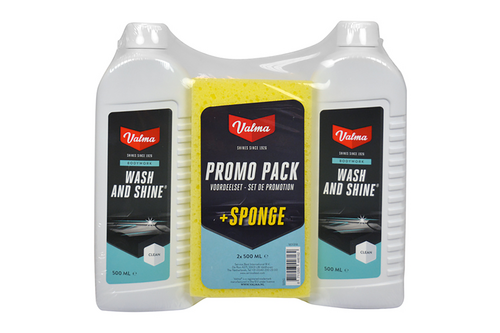 Valma 2x 500ml wash & shine + spons