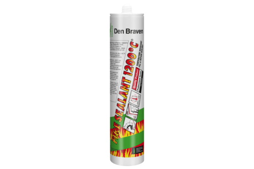Zwaluw fire sealant 1200°c 310 ml, zwart, koker