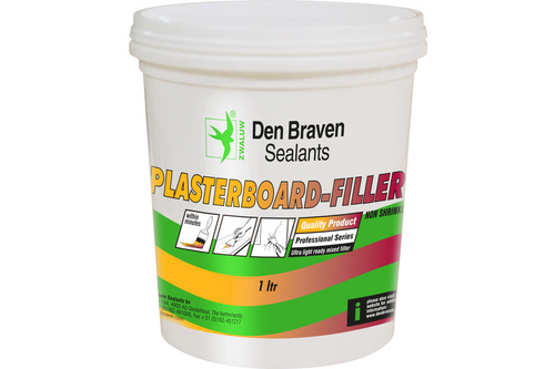 Zwaluw plasterboard filler 1 liter, wit, pot