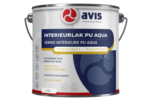 Avis interieurlak pu aqua mat, 2,5 liter