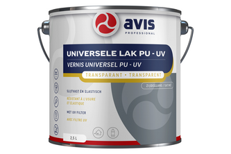 Avis Universele Lak PU/UV Zijdeglans, 2,5 liter, Transparant