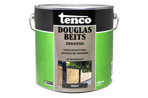 Tenco douglasbeits dekkend 2,5 liter, zwart, blik