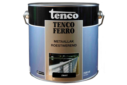 Tencoferro roestwerende metaallak 2,5 liter, zwart, bus