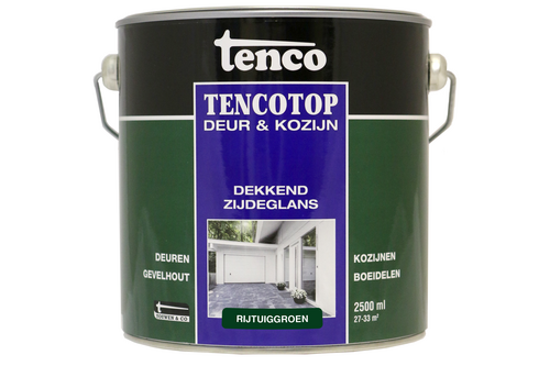 Tenco tencotop deur & kozijn dekkend zijdeglans, 2,5 liter, rijtuiggroen