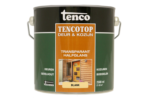Tenco tencotop deur & kozijn transparant halfglans, 2,5 liter, blank