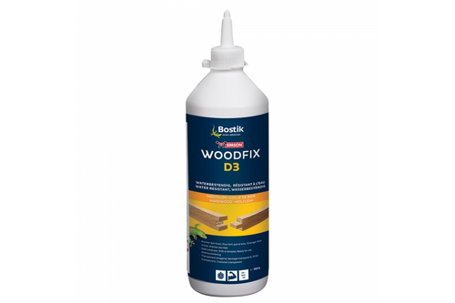 Bostik woodfix d3 750 gram, wit, blik