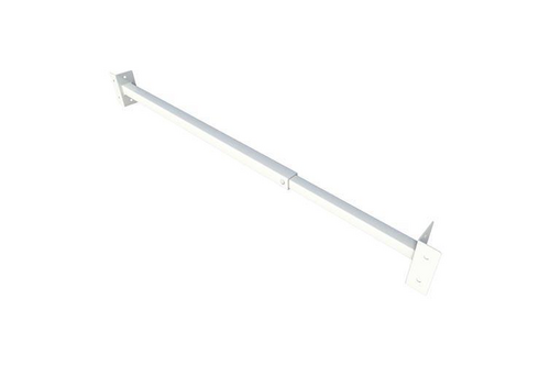 Secubar raambeveiliging stalen barrière stangen uitschuifbaar ral9010 wit epoxy, 100-180 cm, single  – bovenlicht, klapraam