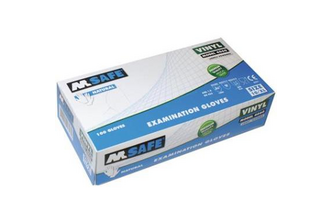 M-Safe 4060 disposable vinyl handschoen Naturel, Small (S)