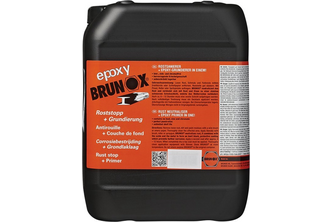 Brunox Epoxy Roestomvormer & Grondlaklaag in een 5 liter, Jerrycan