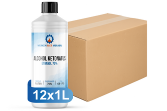 Alcohol 70% Ketonatus 12x 1 liter, Doos