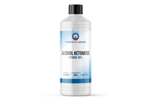 Alcohol 96% ketonatus 1 liter, fles