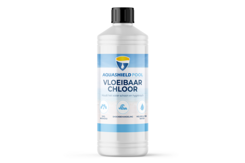 Aquashield pool vloeibaar chloor 1 liter, fles