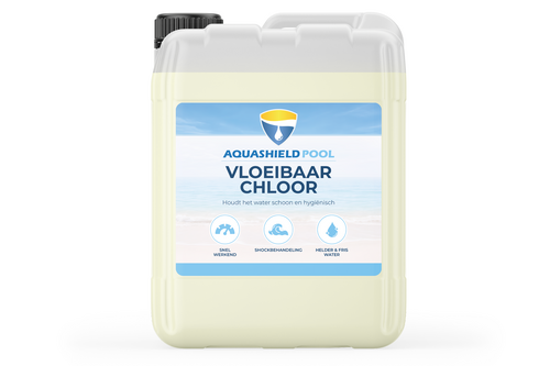 Aquashield pool vloeibaar chloor 5 liter, can