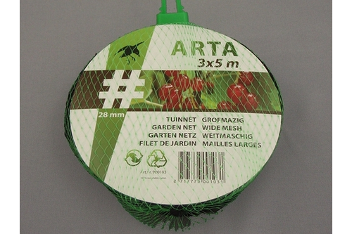 Tuinnet arta 4x5 m, maas 28x28 mm, zwart