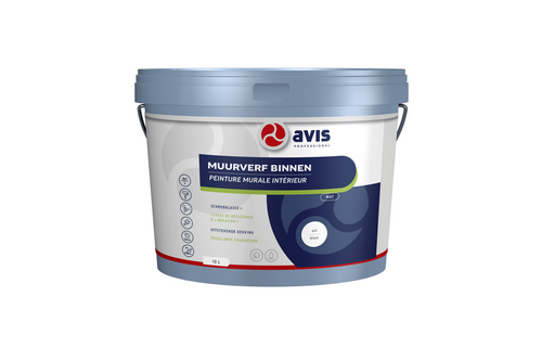 Avis muurverf binnen 10 liter, wit