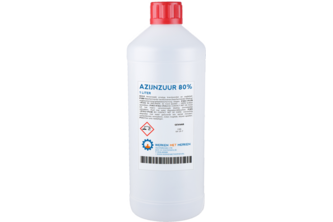Azijnzuur 80% 1 liter, Fles
