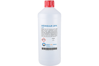Azijnzuur 20% 1 liter, Fles