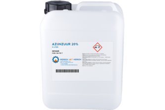Azijnzuur 20% 5 liter, Jerrycan