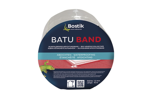 Bostik batuband breed 10 cm x 10 meter, grijs, rol