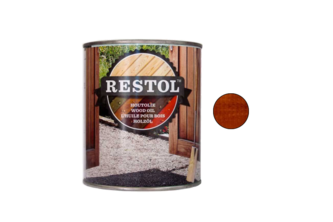 Restol Houtolie Zijdeglans 1 liter, Bruin