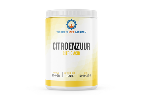 Citroenzuur 800 gram, pot