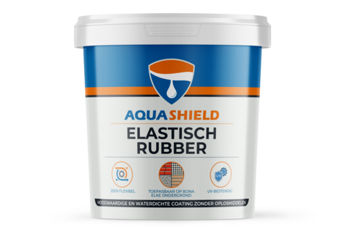 Aquashield elastisch rubber 5 kg, zwart, emmer