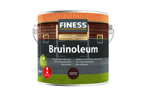 Finess bruinoleum 2,5 liter, donkerbruin