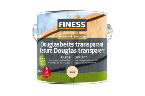 Finess douglasbeits transparant glans 2,5 liter, kleurloos
