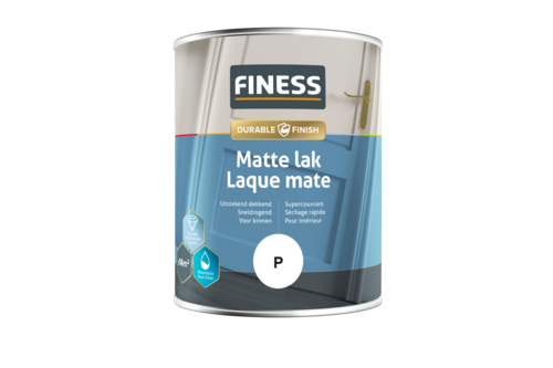 Finess matte lak waterbasis 750 ml, zwart