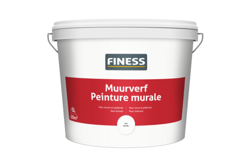Finess muurverf voor binnen 5 liter, wit