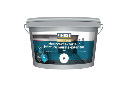 Finess muurverf mat exterieur 2,5 liter, op kleur gemengd